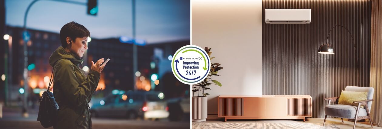 Panasonic Etherea, nanoe™ X verbessert den Schutz rund um die Uhr