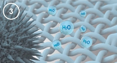 Panasonic nanoe™ X, Gegen Pollen, So funktioniert nanoe™ X, Abbildung 3